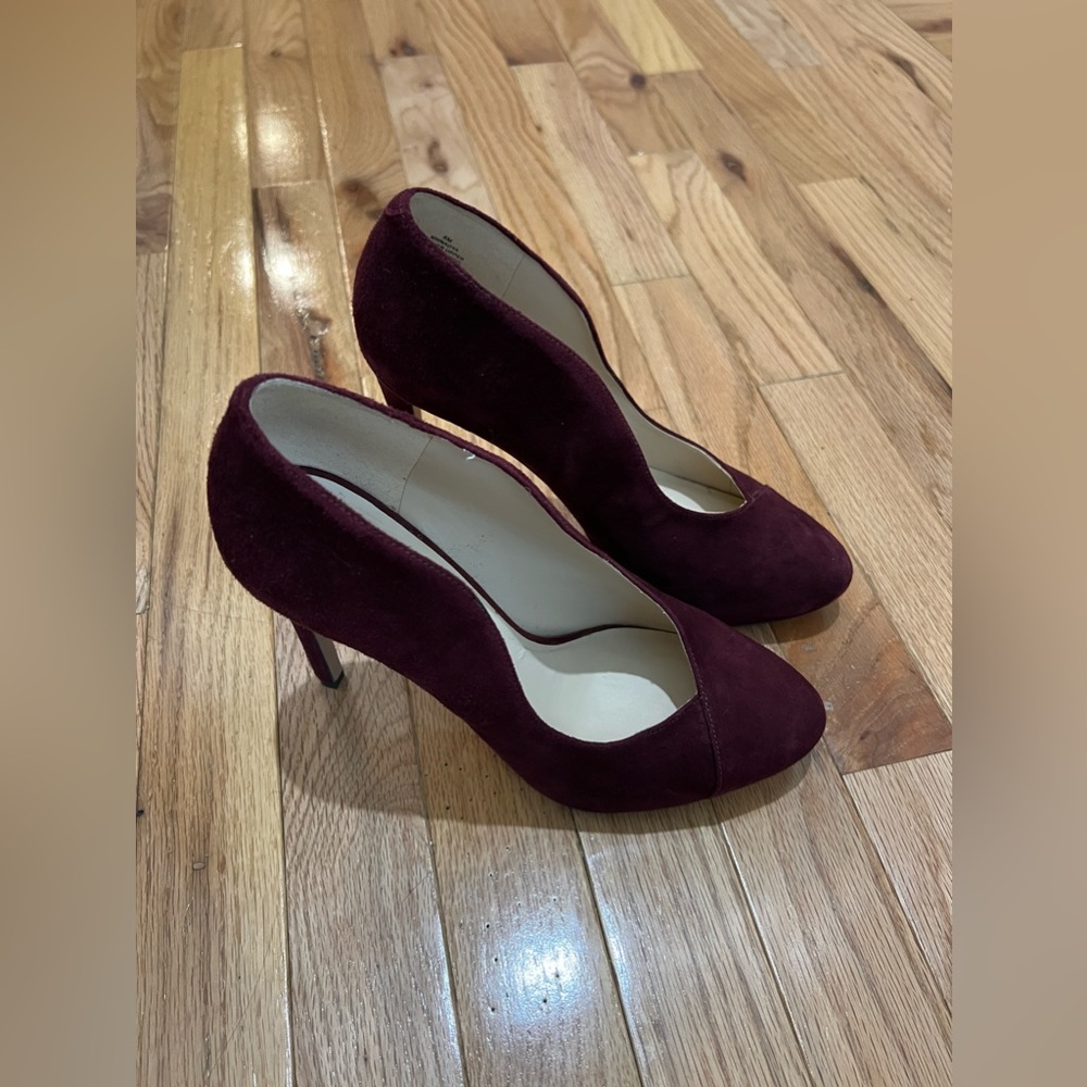 NWOT Nine West Nadya Shoes Burgundy Suede Pumps Heels size 8 - Picture 3 of 6
